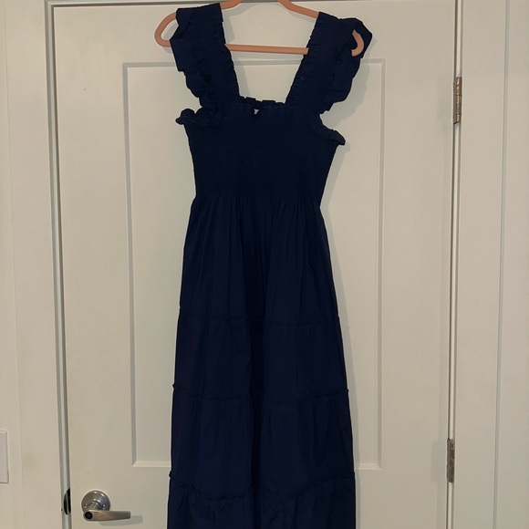 HILLHOUSE Navy Cotton ELLIE Nap Dress SMALL - Picture 3 of 6